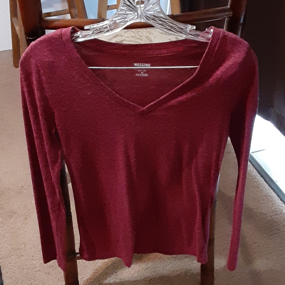 Mossimo maroon long sleeve shirt / XS